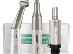 thumbnail interactive-video image 1 of AZDENT Dental Low Speed Air Motor Handpiece - 4 Hole E-type, 20,000 RPM 1 of 5