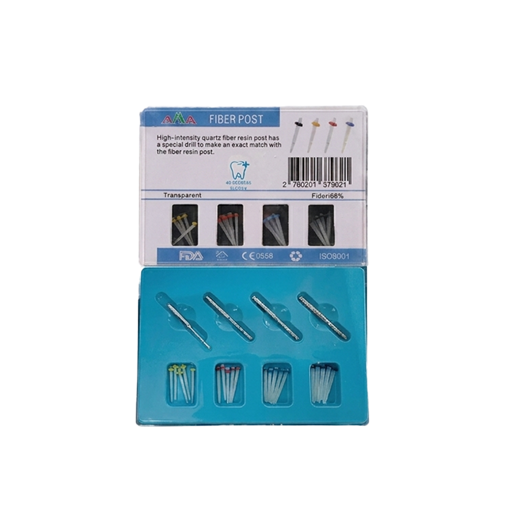 PREMIUM DENTAL FIBER POST KIT (PACK OF 20) WITH "4 DRILLS"